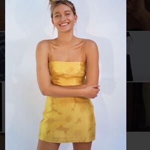 Realisation Par The Christy Yellow Sunflower Dress